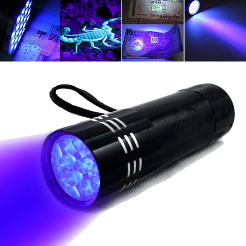 Ультрафіолетовий ліхтарик 5W 365-395нм Aluminium. Детектор валют UV LED. Криміналістичний ліхтарик., фото 1
