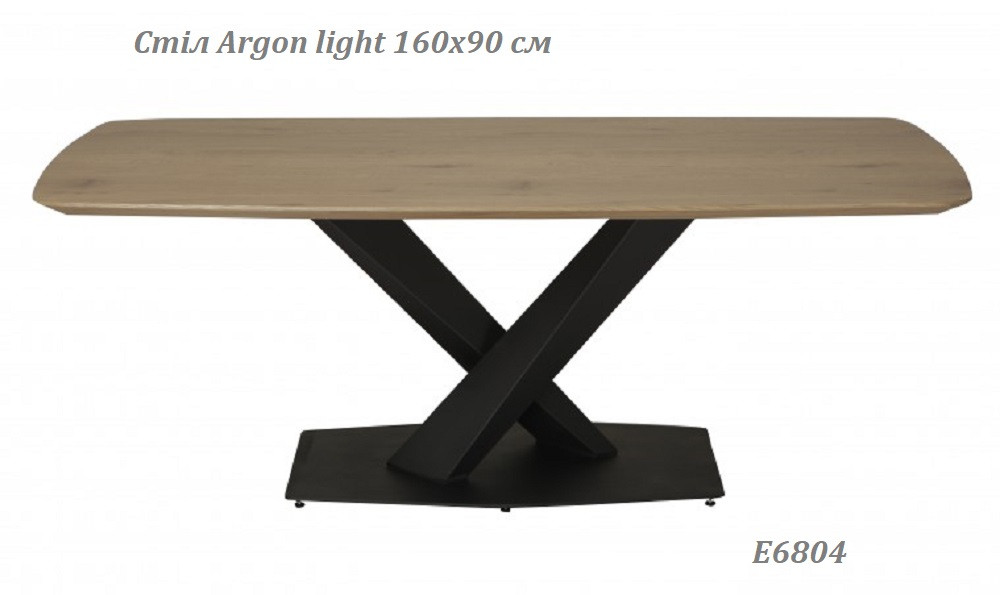 Стіл Argon light МДФ з ефектом дерева світлий дуб 160х90 см