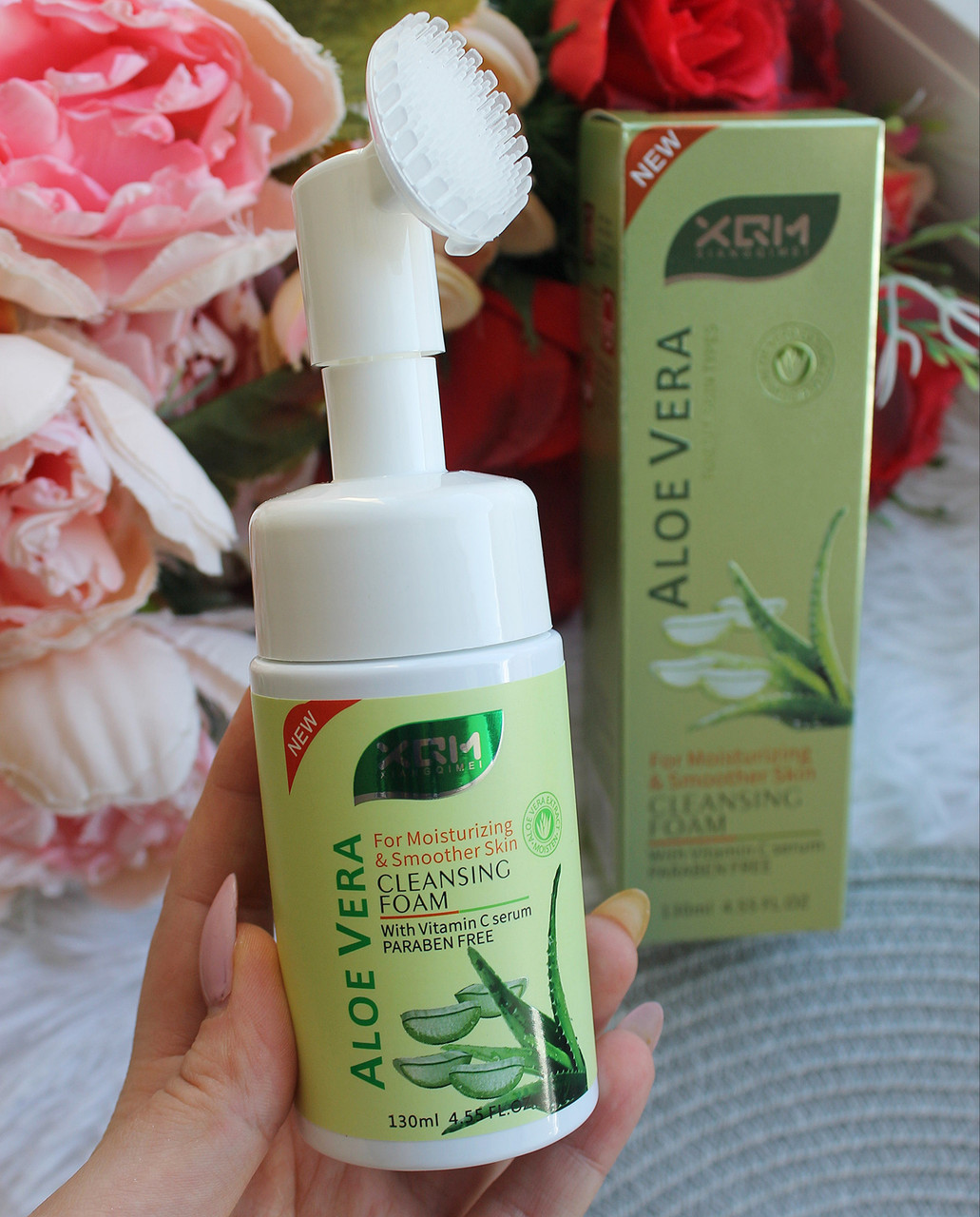 Очисна пінка з Алое Вера для вмивання зі щіточкою Aloe Vera Refresh and Moisture (130 мл)