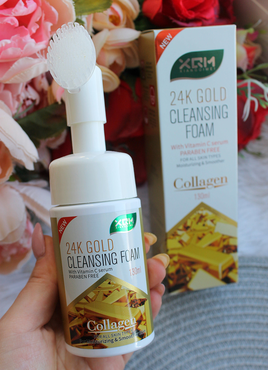 Пінка для вмивання з колоїдним золотом та колагеном 24 Gold Cleansing Foam, фото 1