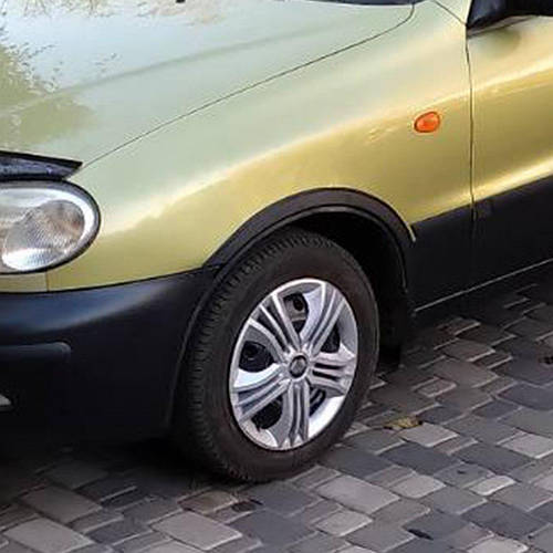 Накладки на арки Шевроле Ланос (Chevrolet Lanos) 4 шт, расширители арок ...