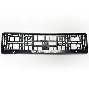 Рамка номерного знаку BMW (БМВ) M-POWER 1 штука, фото 1