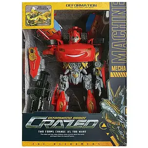 Трансформер W8826B Блискавка МакКвін Тачки 2, дитячий трансформер робот-машинка, 35 см, фото 1