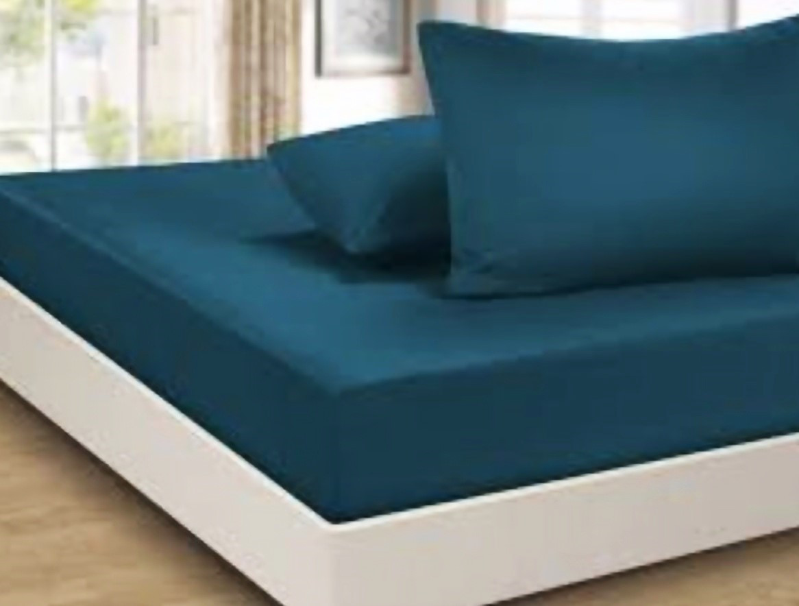 Простирадло на резинці 90х200х20см сатин тм Ярослав №14 морська хвиля, фото 1