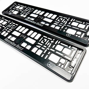 Рамки номерного знаку Mecedes-Benz (Мерседес Бенз) комплект 2 штуки, фото 2