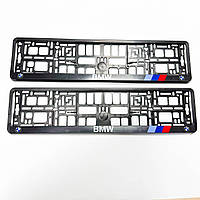 Рамки номерного знаку BMW (БМВ) комплект 2 штуки