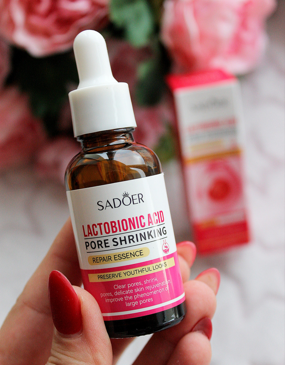 Сироватка для звуження й очищення пор Sadoer Lactobionic Acid Pore Shrinking