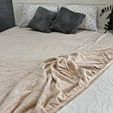 Велюрове простирадло на резинці 180*200*25 см, фото 6