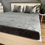 Велюрове простирадло на резинці 180*200*25 см, фото 7