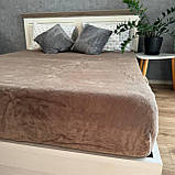 Велюрове простирадло на резинці 180*200*25 см, фото 5