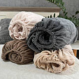 Велюрове простирадло на резинці 160*200*20 см, фото 3