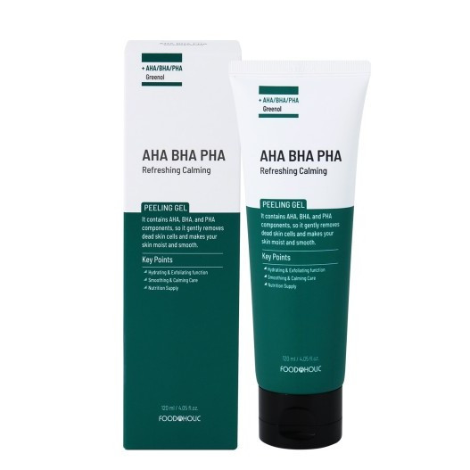 Foodaholic Peeling Gel AHA BHA PHA Refreshing Calming м'який пілінг-гель із кислотами 120 ml