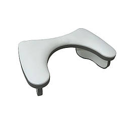 Підлокітник для манікюру похилий MrHelix, Білий із сірим кантом