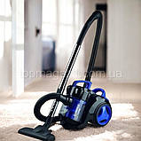 Колбовий пилосос CROWNBERG 2400 Вт зручний пилосос на 1,5 л з циклонним фільтром та 3 щітками, фото 2