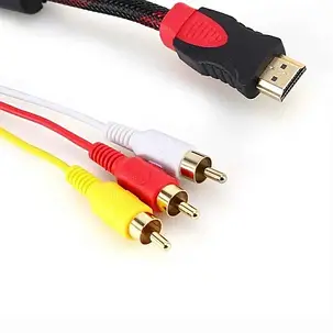 Кабель HDMI-3RCA 1.5м с феритом, фото 3
