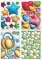 Зошит А6 32 арк скоба клітина картон хром ерзац серія 3D