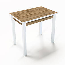 Стіл розкладний для маленької кухні Ажур Fusion Furniture, колір білий / Дуб аппалачі, фото 2