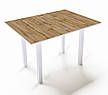 Стіл розкладний для маленької кухні Ажур Fusion Furniture, колір білий / Дуб аппалачі, фото 6