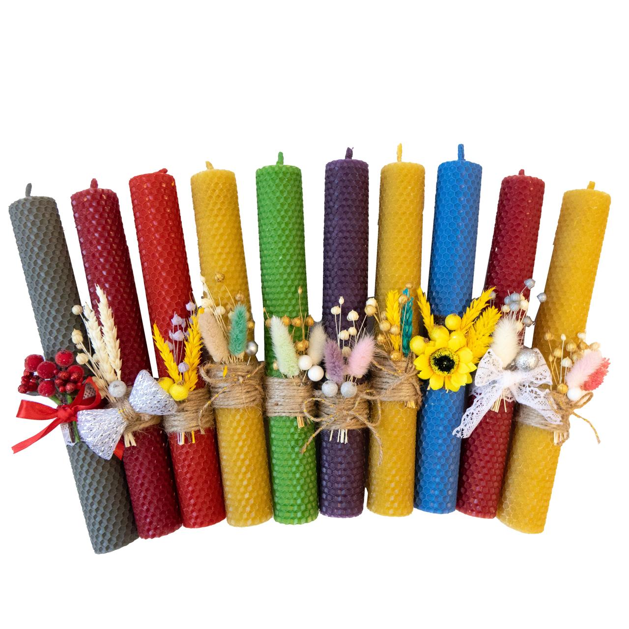 Свічка з вочини Стретнева декорована (26 см)