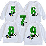 Світшот дитячий з принтом - Футболісту 9 років, фото 2