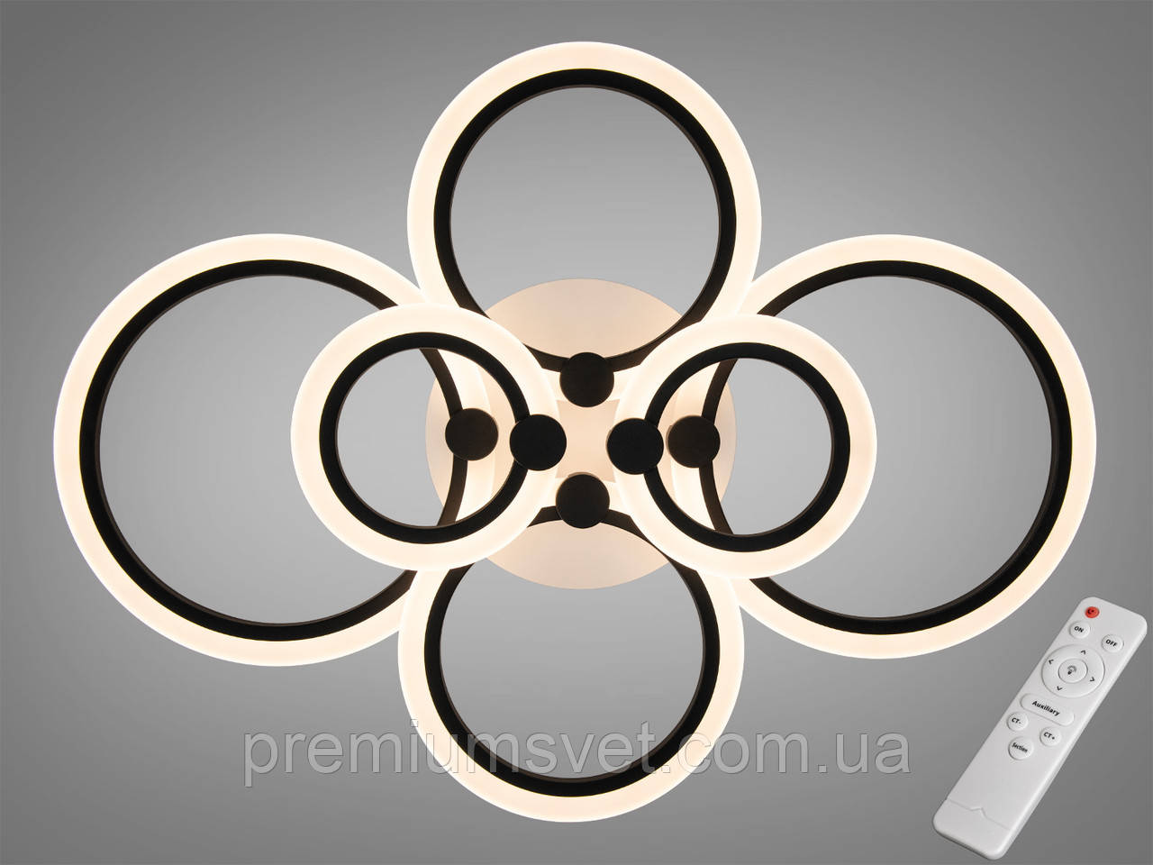 Люстра світлодіодна стельова A8022/6 BK, фото 1