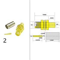 Конектор SMA Female Crimp для кабелю RG58,LMR195