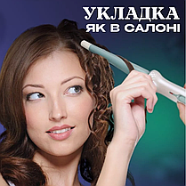 Плойка конусна для створення локонів електробігуді стайлер завивки волосся VGR V-596 з керамічним покриттям, фото 6