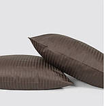 Підковдра 175х215см страйп сатин Ярослав №06 шоколад, фото 3