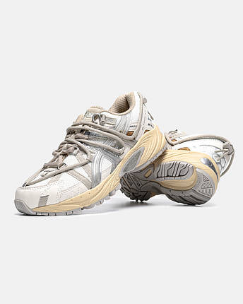 Кросівки Asics Gel Kahana TR V2 Cream Pure Silver Асікс Гель Кахана ТР В2 білі кеди текстиль шкіра демісезон унісекс, фото 1