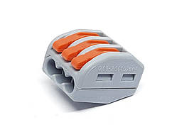 Клемна колодка PCT-213 3 контакти 32A 0.08-4 мм2 кабельний затискач Wago 222-413