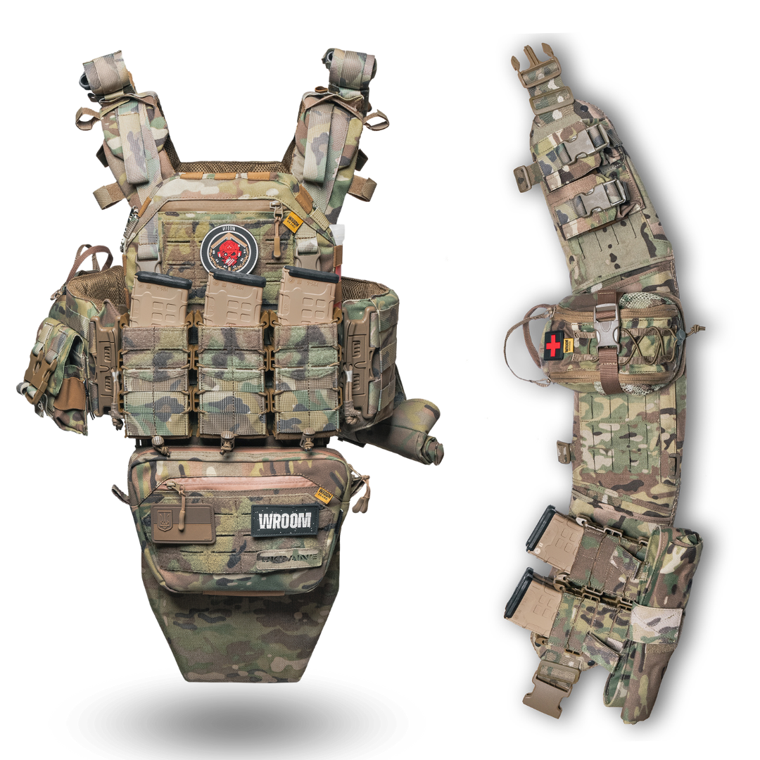 Комплект бронежилет 6 класу Ghost Gen4 V3+ з РПС з балістичним захистом 2 класу, колір мультикам