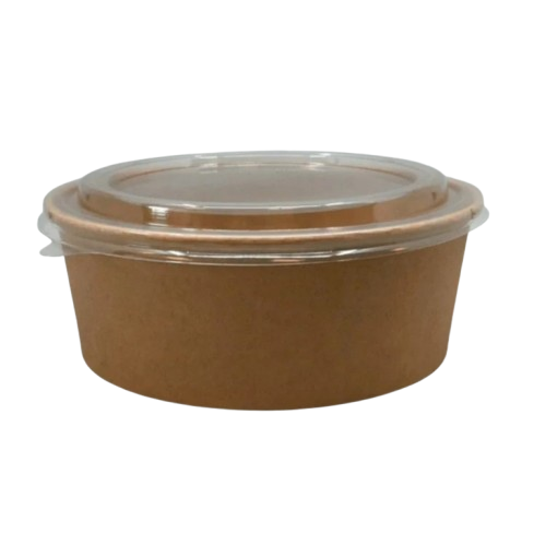 Бокс салатний  550мл з кр. паперовий Kraft/крафт