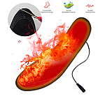 Устілки з підігрівом від USB, до 50 °C, Розмір 35-45/Трмоустілки для ніг/ Тонкі устілки від повербанка, фото 6