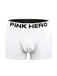 Чоловічі подовжені преміумбокси труси Pink Hero чорні, фото 3