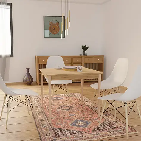 Стіл квадратний розкладний  Neman МОНО 880х880, колір дуб сонома  / бук, фото 1