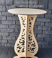 Круглий кавовий столик різьблений 4560 №5