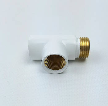 Трійник білий 1/2" ВВЗ рушникосушарка Mario