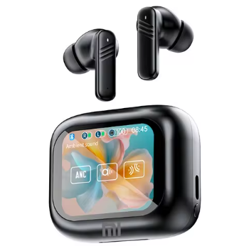 Бездротові навушники LX-10 TWS Earbuds з LED дисплеєм, Bluetooth 5.4, ANC + ENC, 320mAh Black, фото 1