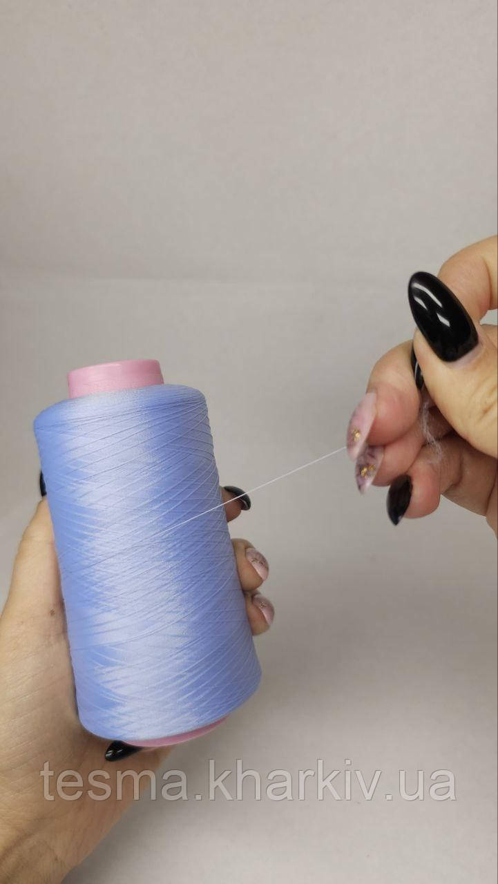 Нитки для оверлока колір "блакитний" 5000 м 16.7 tex