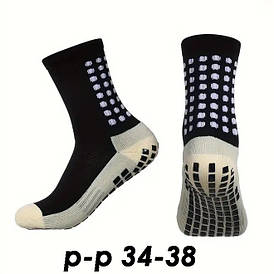 Футбольні тренувальні шкарпетки р-р 34-38 дитячі та підліткові Trusox (Трусокс) протиковзкі, чорні