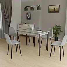 Стіл прямокутний розкладний Neman МОНО 1180 , колір Бетон / Венге, фото 4