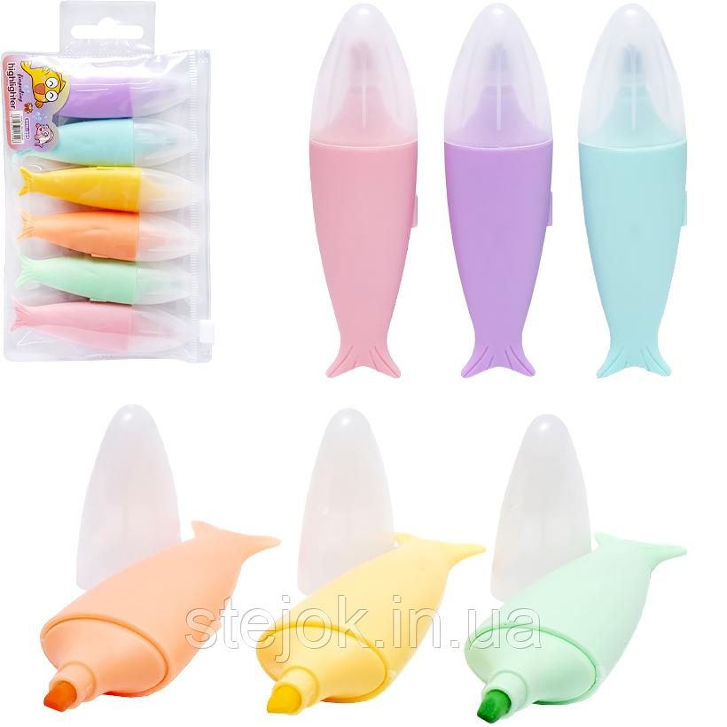 Набір фломастерів 6 кольорів Рибка, фото 1