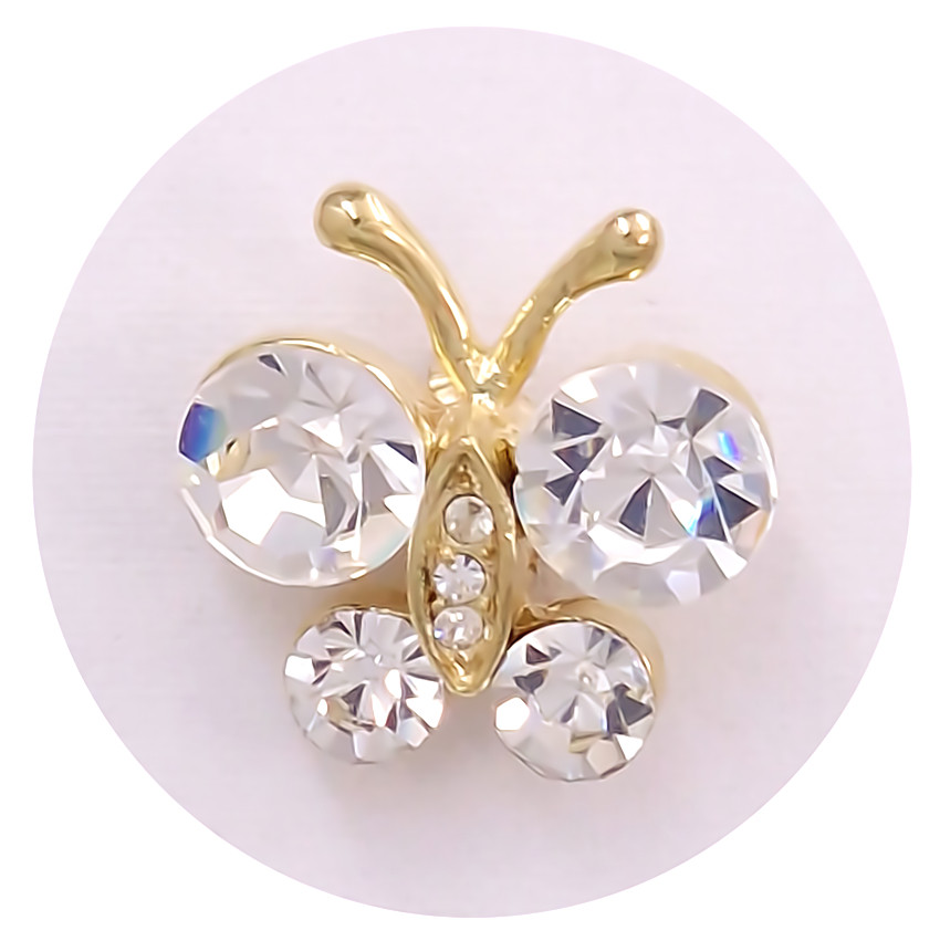 Пін Neoglory. Позолота. Камені: білий циркон. Довжина: 17 мм. Ширина: 17 мм.