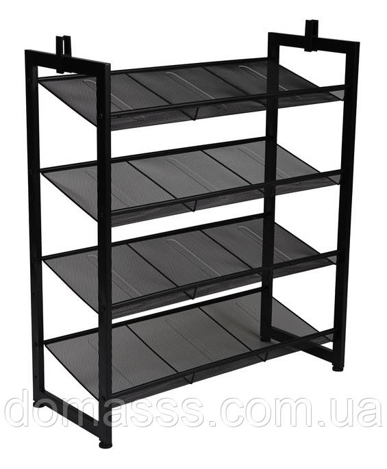 Полиця для взуття Eco Fabric 4-х рівнева 74х30.5х83.5см, (EF-7529-4), фото 1