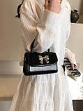 Жіноча класична сумка 1610 крос-боді через плече чорна, фото 7