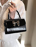 Жіноча класична сумка 1610 крос-боді через плече чорна, фото 6