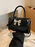 Жіноча класична сумка 1610 крос-боді через плече чорна, фото 9
