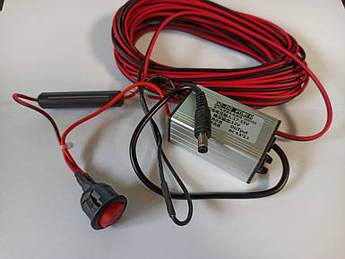 Перетворювач напруги з 24В на 12В 6А з запобіжником та кнопкою ввімкнення