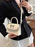 Жіноча класична сумка 1610 крос-боді через плече біла, фото 8