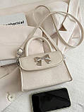 Жіноча класична сумка 1610 крос-боді через плече біла, фото 3
